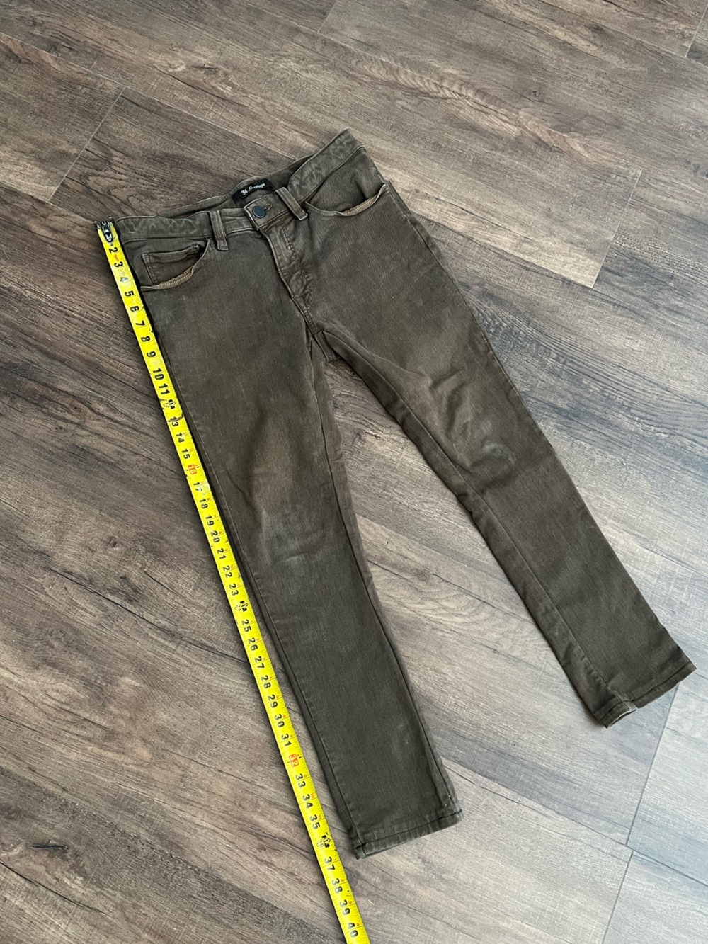 Olive Green Men 34 Hertiage Jeans